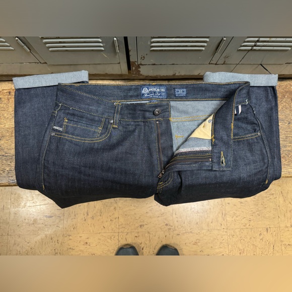 AMERICAN RAG INDIGO SELVEDGE Classic denim jeans 33x30 with cuff - Picture 8 of 11